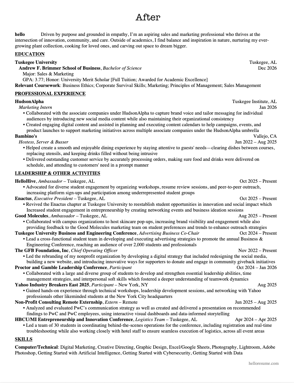 After resume