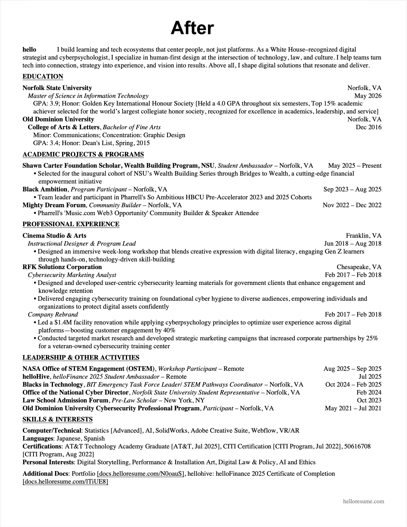 Resume after helloResume